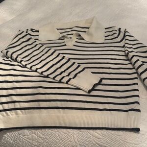 Striped Black and White Women's Sweater